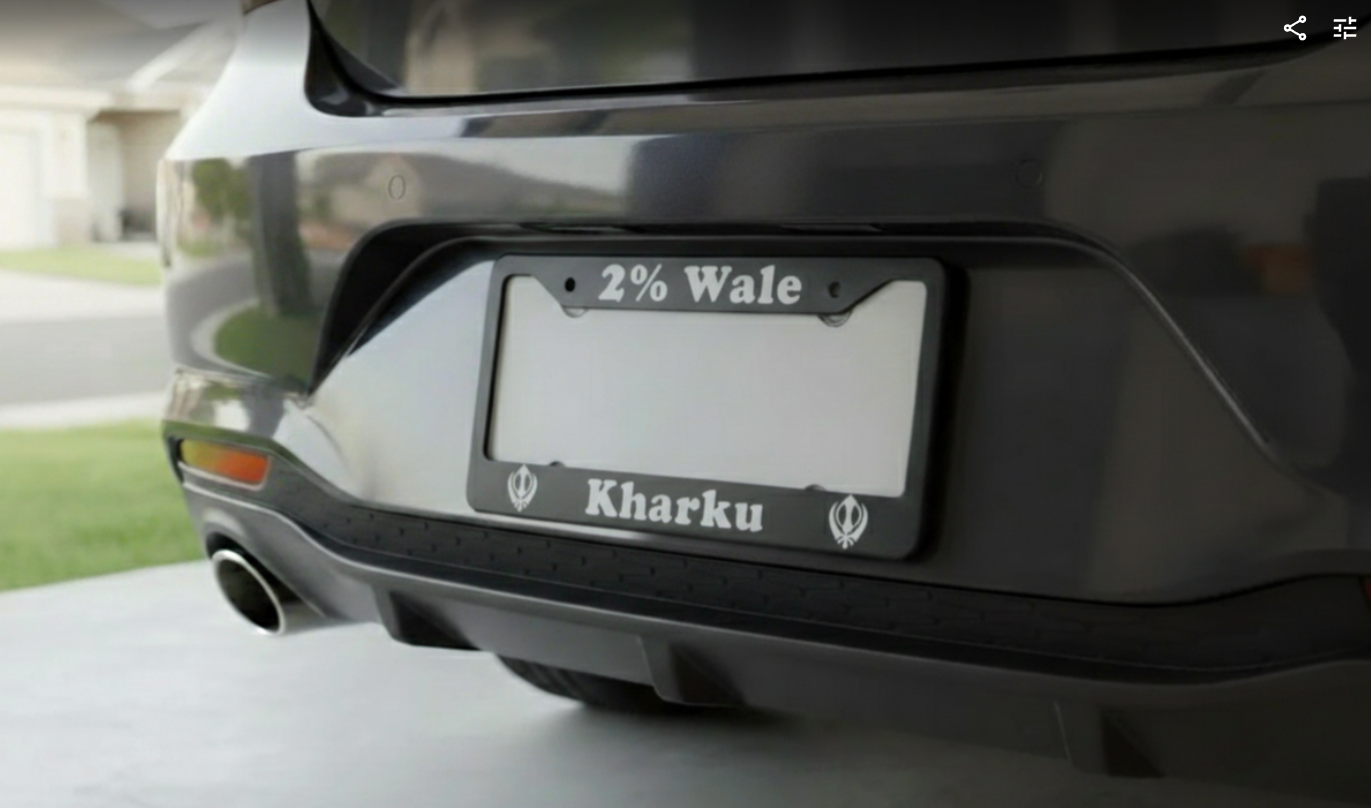 2% Kharku License Plate Holder