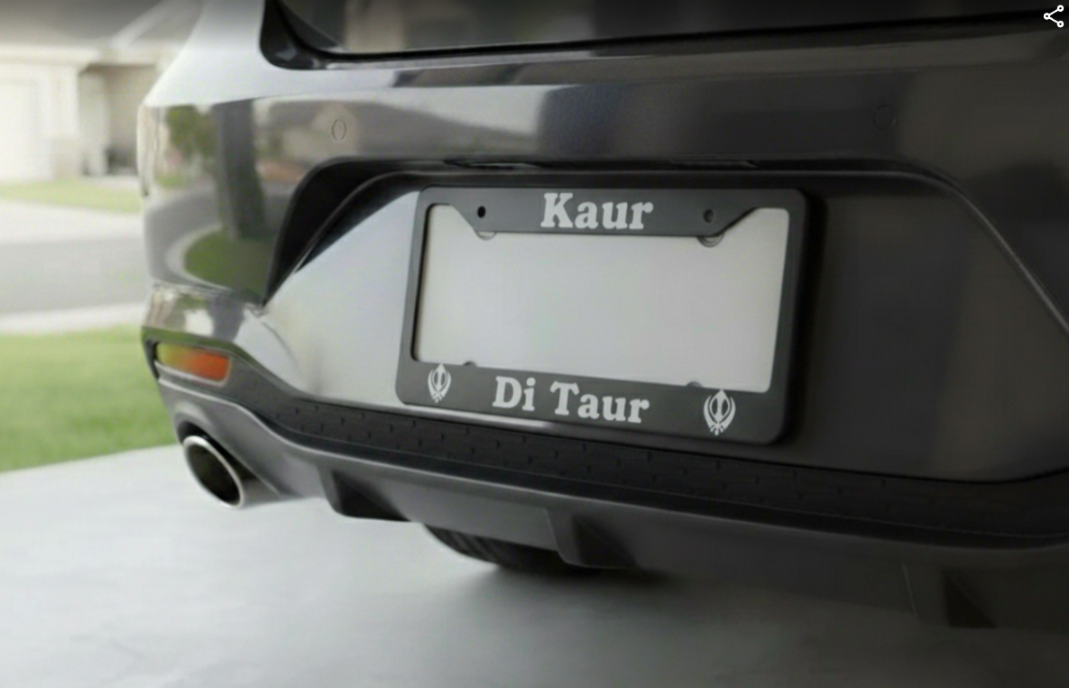 Kaur Di Taur License Plate Holder