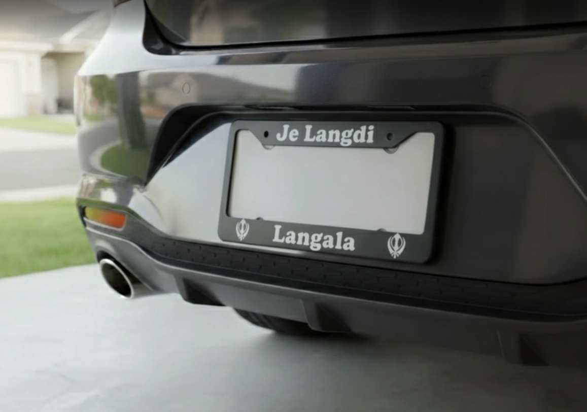 Je Langdi Langala License Plate Holder
