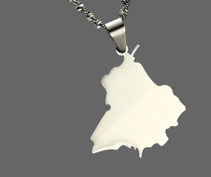 Punjab Map Pendant Necklace