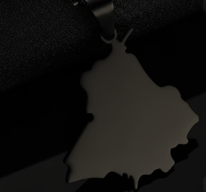 Punjab Map Pendant Necklace