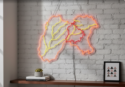 Old Map of Panjab LED Neon Light — History, Heritage & Modern Style